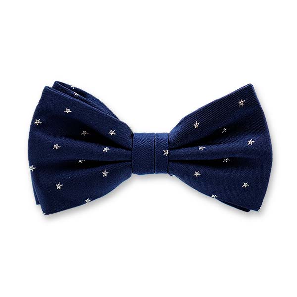 Dunkelblau - Silver Star Fliege (1)