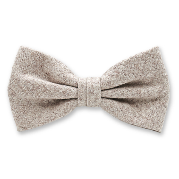 Beige Fliege aus Wolle (1)