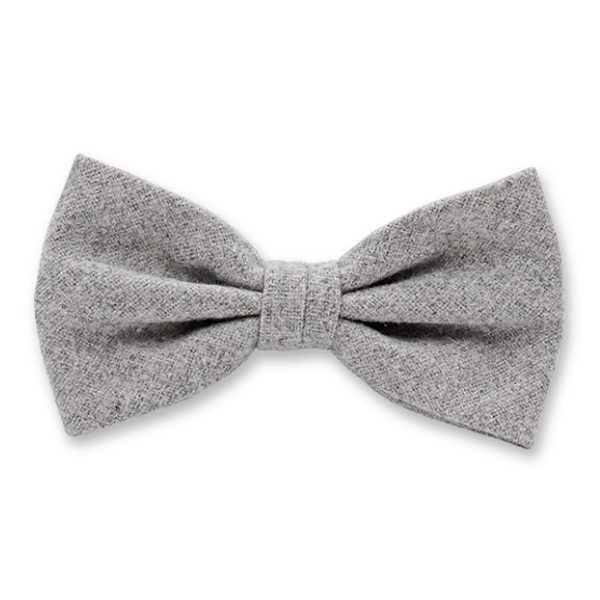 Hellgrau Fliege aus Wolle (1)