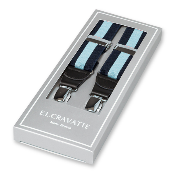 Navy/ Blau gestreifte Hosenträger (1)