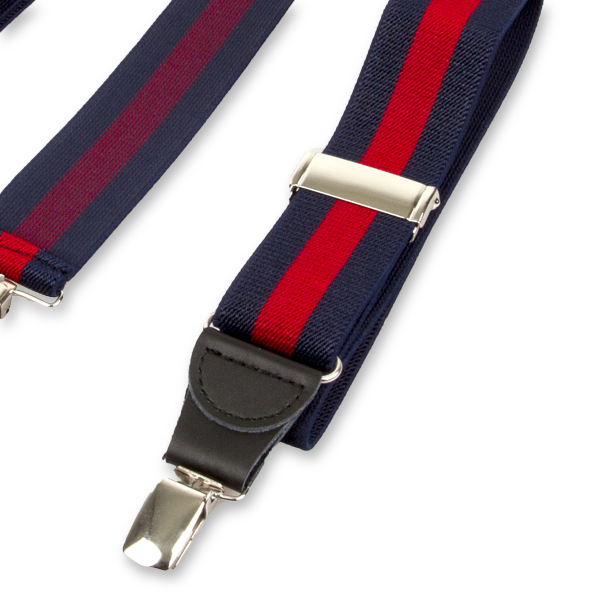 Navy/rot gestreifte Hosenträger (3)