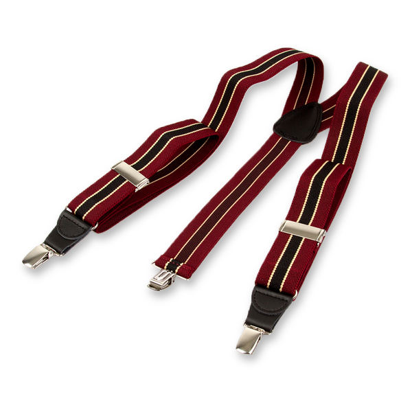 Bordeaux/ braun gestreifte Hosenträger (3)