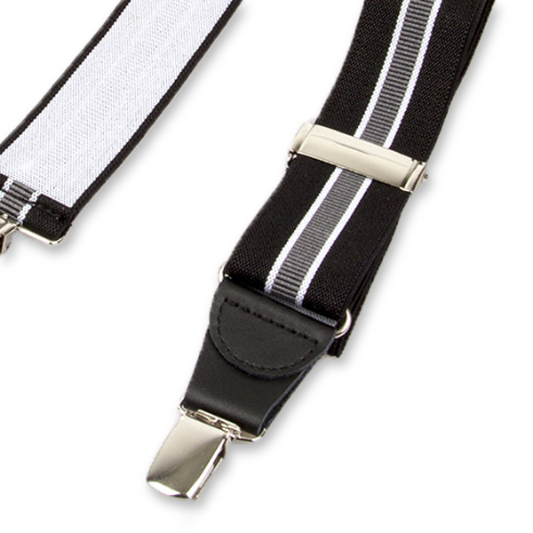 Schwarz/grau gestreifte Hosenträger (3)