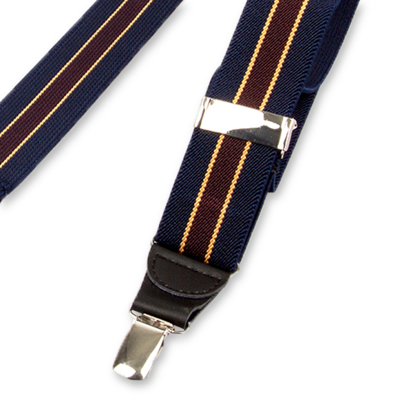 Navy/bordeauxrot gestreifte Hosenträger (3)