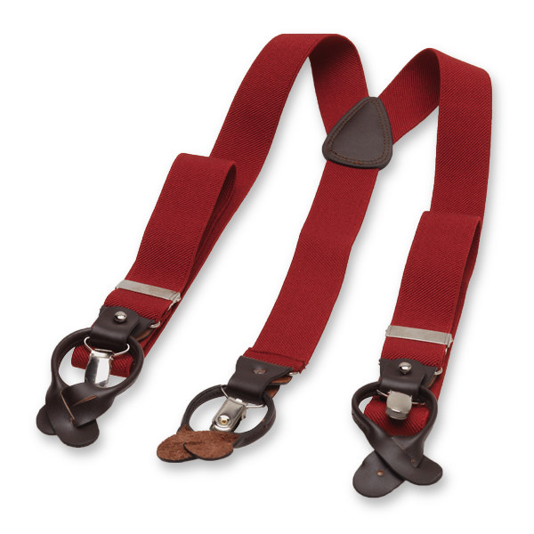 Luxuriöse dunkelrote Hosenträger (2)