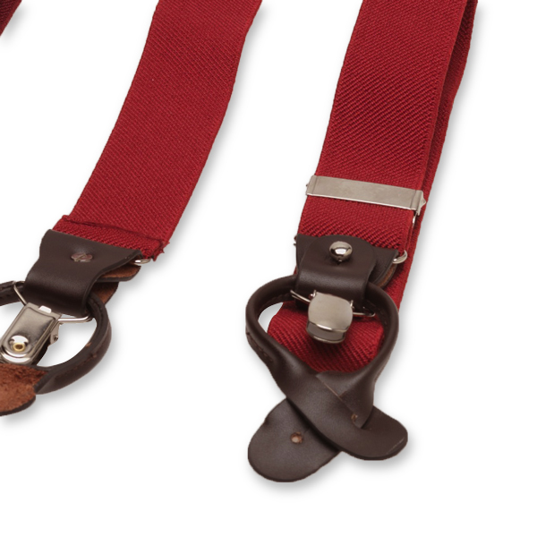 Luxuriöse dunkelrote Hosenträger (3)