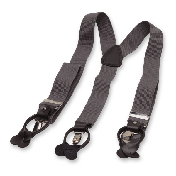 Luxuriöse dunkelgraue Hosenträger (3)
