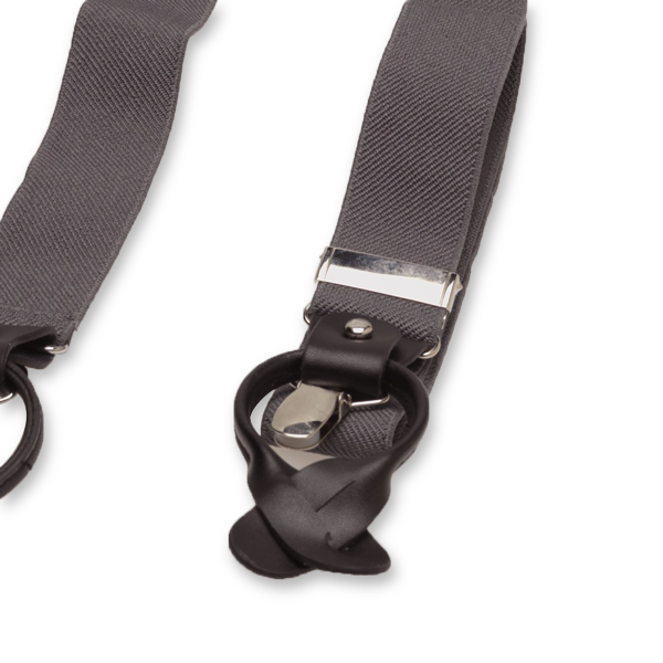 Luxuriöse dunkelgraue Hosenträger (2)
