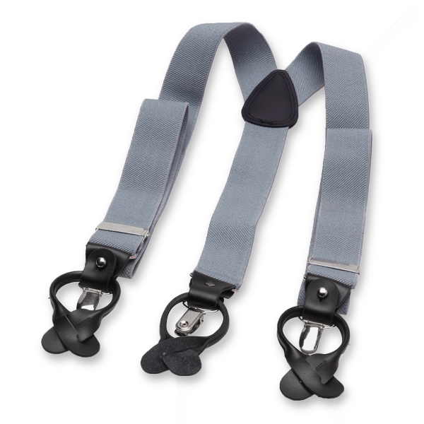Luxuriöse hellgraue Hosenträger (2)