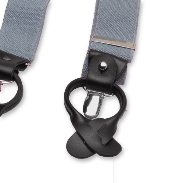 Luxuriöse hellgraue Hosenträger (3)