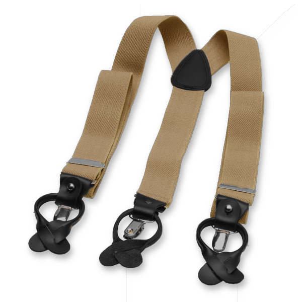 Luxuriöse beige Hosenträger (2)