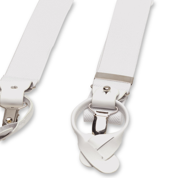 Luxuriöse weiße Hosenträger (2)