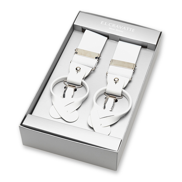 Luxuriöse weiße Hosenträger (1)