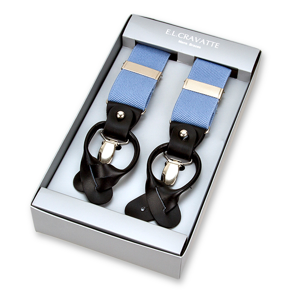 Luxuriöse hellblaue Hosenträger (1)