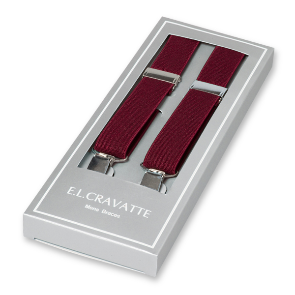 Schmale bordeaux Hosenträger (1)