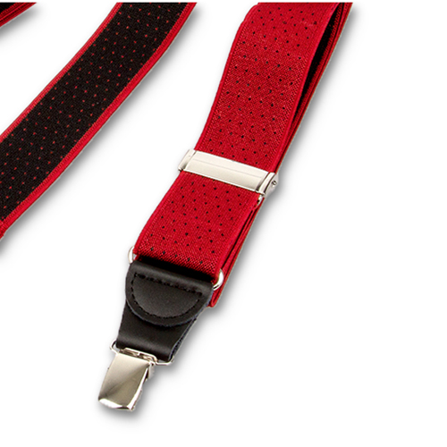 Rote gepunktete Hosenträger (2)
