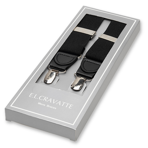 Schwarze Hosenträger X-Form (1)