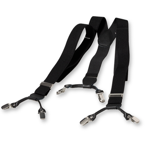 Schwarze Hosenträger mit Klammern (2)
