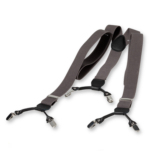 Grau Hosenträger mit Klammern (2)
