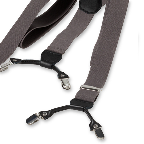 Grau Hosenträger mit Klammern (3)