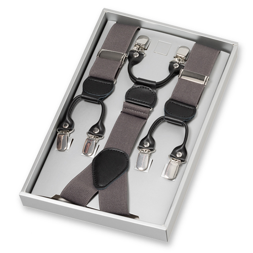 Grau Hosenträger mit Klammern (1)