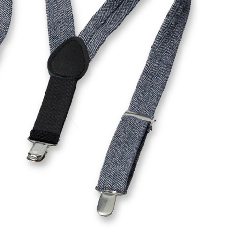 Dunkelblaue Hosenträger für Kinder aus Woll (3)