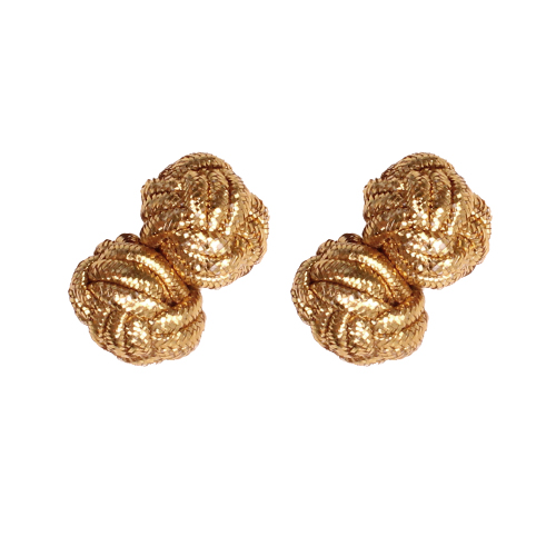 Stoffmanschettenknöpfe Gold Glitzer (1)