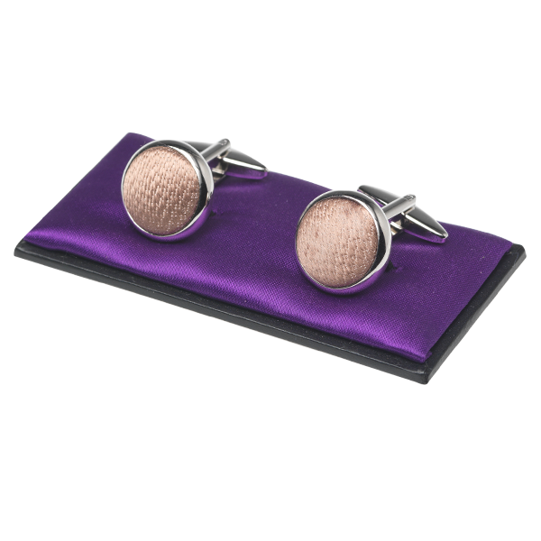 Beige Manschettenknöpfe - karo (1)