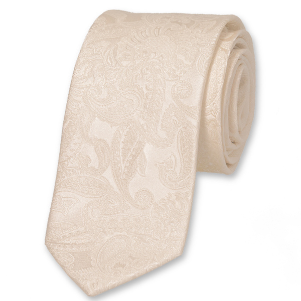 Weiße Hochzeitskrawatte (1)