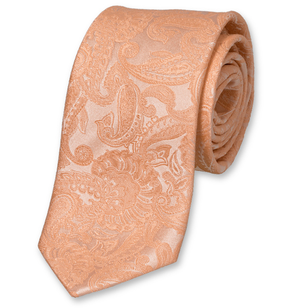 Lachsrosa Hochzeitskrawatte (1)