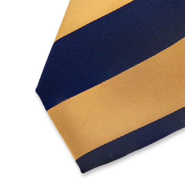 Krawatte gelb/dunkelblau - breite Streifen (2)
