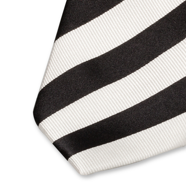 Streifenkrawatte schwarz/weiß (2)