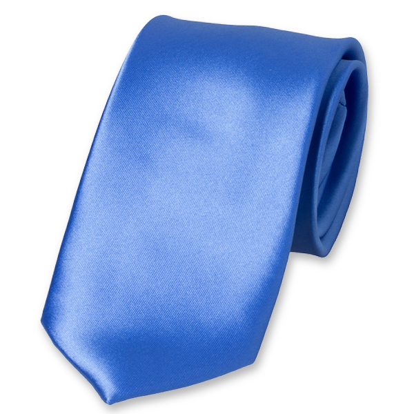 Satinkrawatte blau Polyester (1)