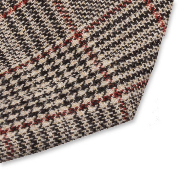 Braune Wollkrawatte - Karo (2)