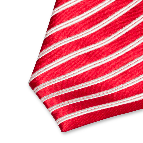 Rot gestreifte Krawatte XL (2)