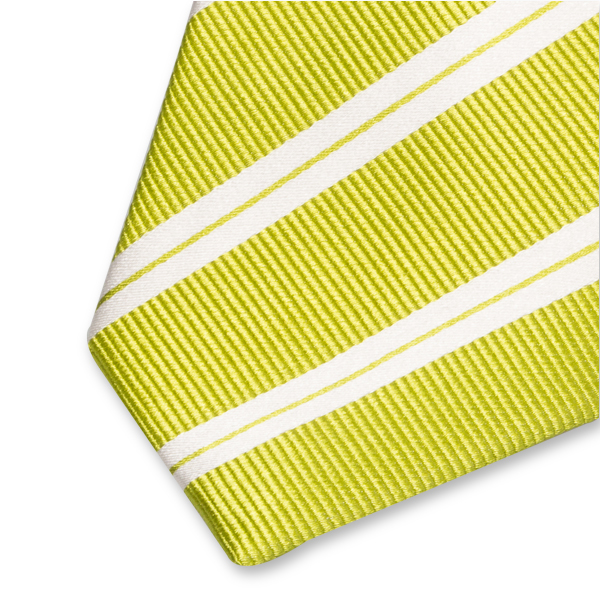 Lime gestreifte Krawatte XL (2)