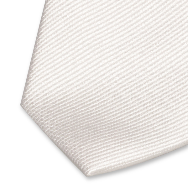 Weiße Damenkrawatte - Seide (2)