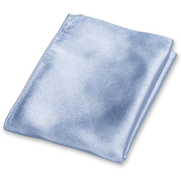 Blaues Satin Einstecktuch (1)