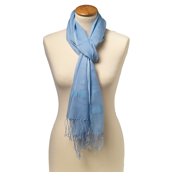 Hellblauer Pashmina Schal (1)
