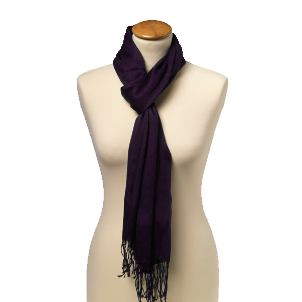 Dunkelvioletter Viskose Schal (1)