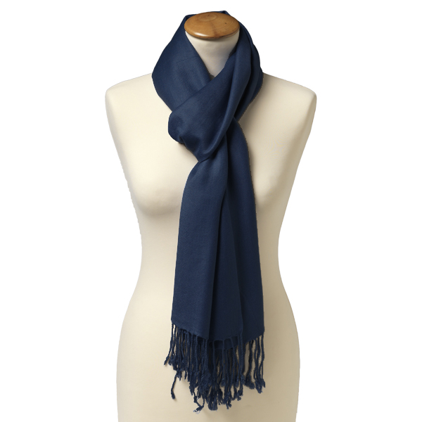Dunkelblauer Viskose Schal  (1)