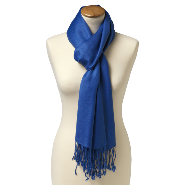 Königsblauer Viskose Schal  (1)