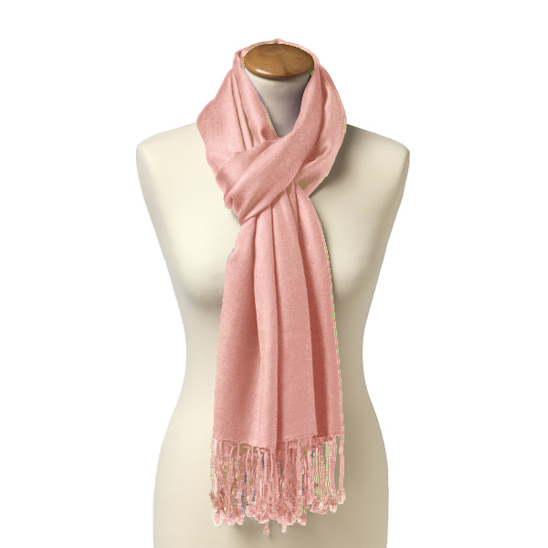 Lachsrosa Viskose Schal (1)