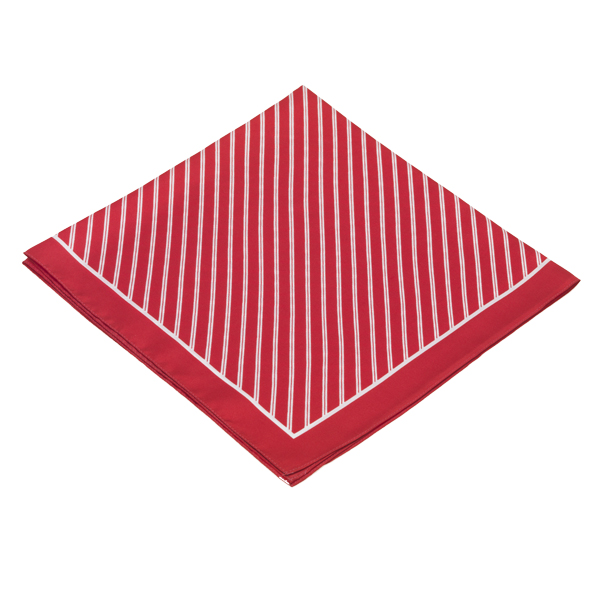 Gestreiftes Nickituch rot/ weiß  (4)