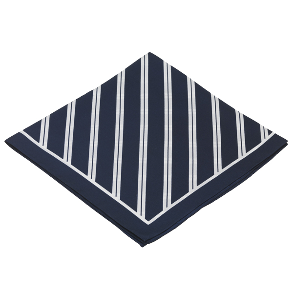 Gestreiftes Nickituch dunkelblau/ weiß  (4)