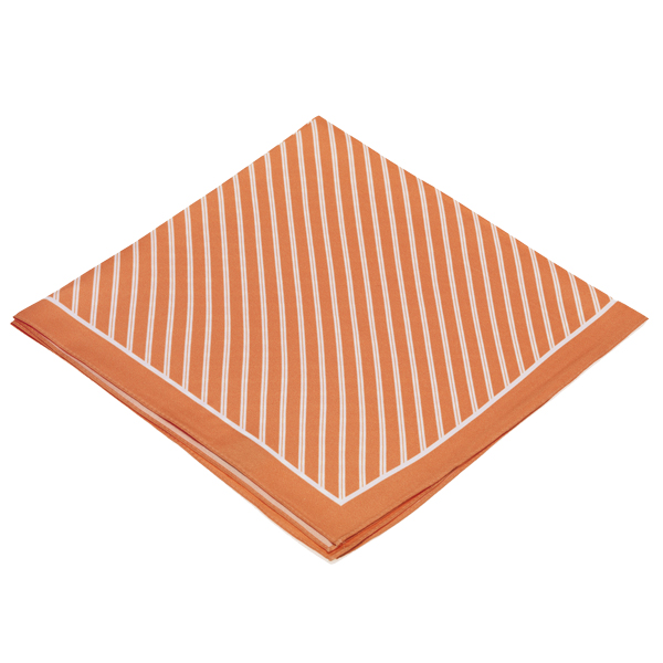 Gestreiftes Nickituch orange/ weiß  (4)