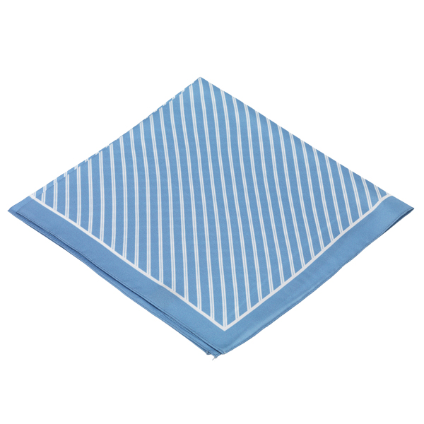 Gestreiftes Nickituch hellblau/ weiß  (3)