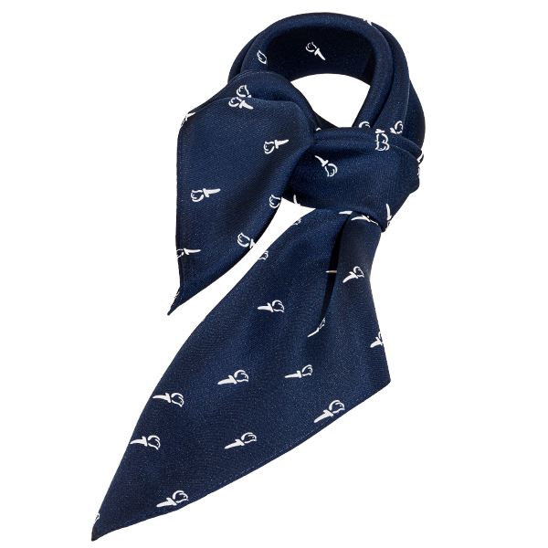 Dunkelblauer Seidenschal - Freiheit (1)