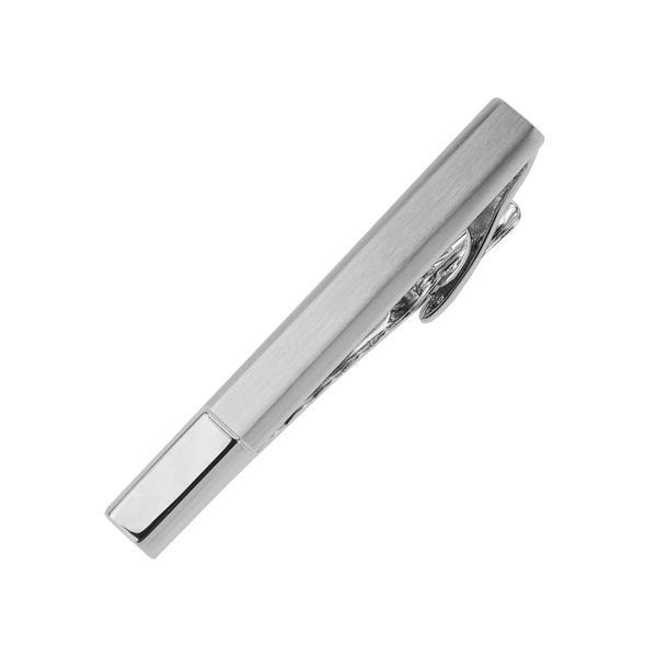 Krawattenklammer-Design Matt - Silberfarben (2)