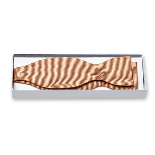 Beige Fliege zum Selberbinden (2)